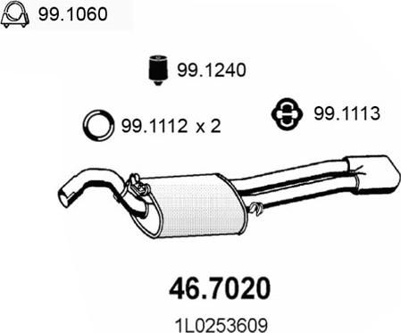 ASSO 46.7020 - End Silencer motal.fi