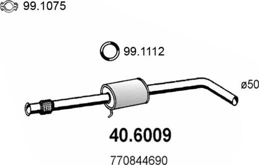 ASSO 40.6009 - Middle Silencer motal.fi