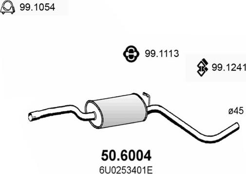 ASSO 50.6004 - Middle Silencer motal.fi