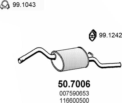 ASSO 50.7006 - End Silencer motal.fi