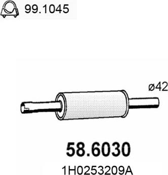 ASSO 58.6030 - Middle Silencer motal.fi