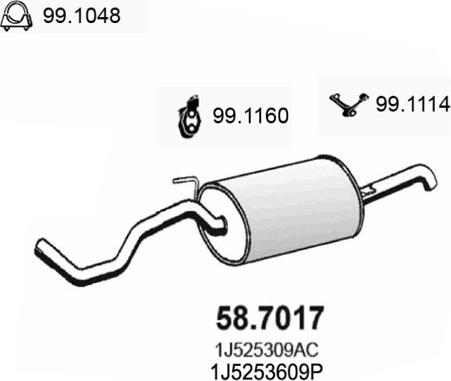 ASSO 58.7017 - End Silencer motal.fi