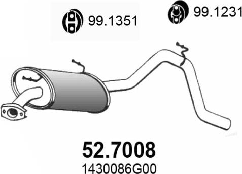 ASSO 52.7008 - End Silencer motal.fi