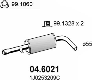 ASSO 04.6021 - Middle Silencer motal.fi