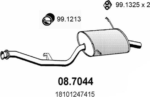 ASSO 08.7044 - End Silencer motal.fi