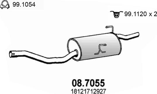 ASSO 08.7055 - End Silencer motal.fi