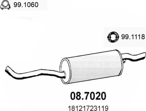 ASSO 08.7020 - End Silencer motal.fi