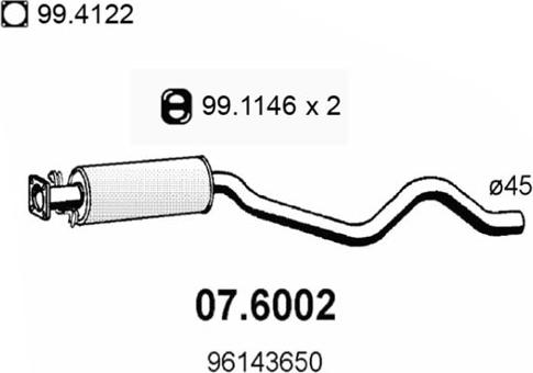 ASSO 07.6002 - Middle Silencer motal.fi