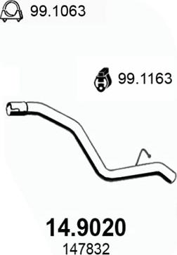 ASSO 14.9020 - Exhaust Pipe motal.fi