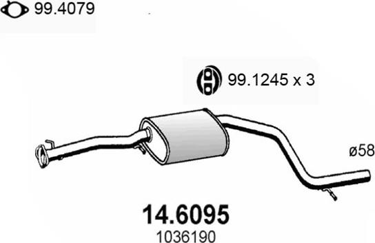 ASSO 14.6095 - Middle Silencer motal.fi