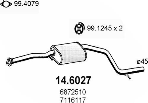 ASSO 14.6027 - Middle Silencer motal.fi