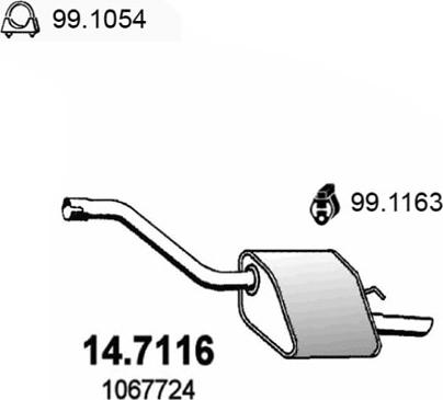 ASSO 14.7116 - End Silencer motal.fi