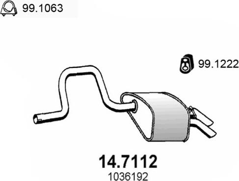 ASSO 14.7112 - End Silencer motal.fi