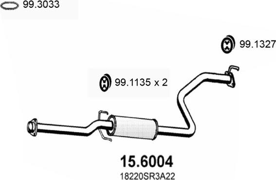 ASSO 15.6004 - Middle Silencer motal.fi