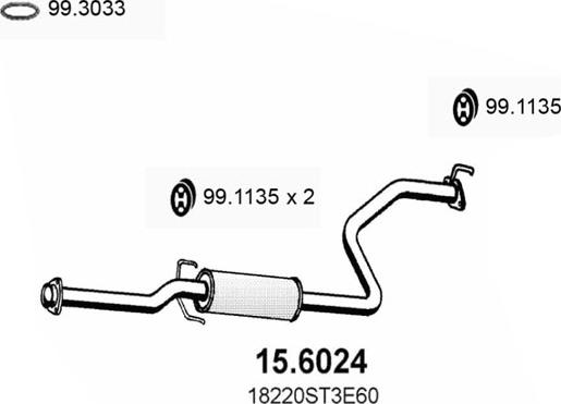 ASSO 15.6024 - Middle Silencer motal.fi