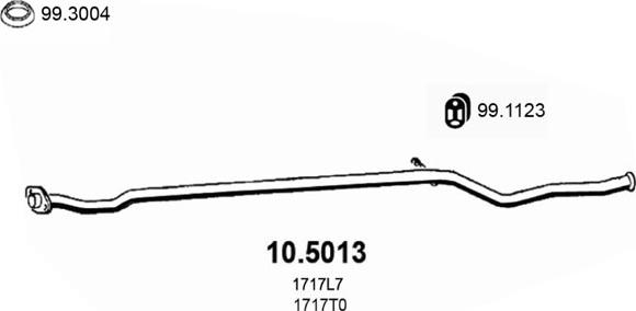 ASSO 10.5013 - Exhaust Pipe motal.fi