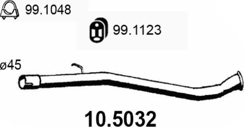 ASSO 10.5032 - Exhaust Pipe motal.fi