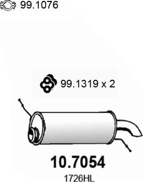 ASSO 10.7054 - End Silencer motal.fi