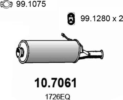 ASSO 10.7061 - End Silencer motal.fi