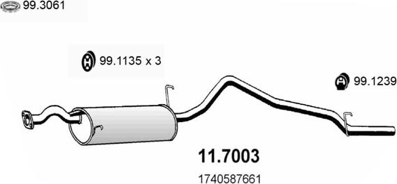 ASSO 11.7003 - End Silencer motal.fi