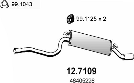 ASSO 12.7109 - End Silencer motal.fi