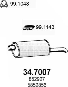 ASSO 34.7007 - End Silencer motal.fi