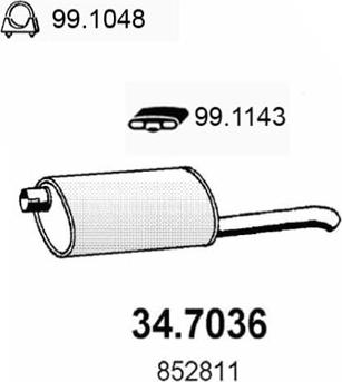 ASSO 34.7036 - End Silencer motal.fi