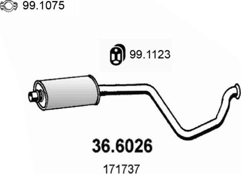 ASSO 36.6026 - Middle Silencer motal.fi