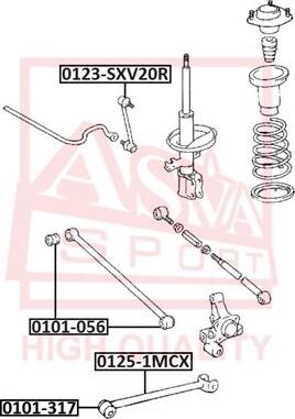 ASVA 0123-SXV20R - Rod / Strut, stabiliser motal.fi