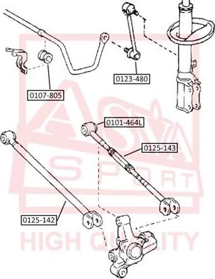 ASVA 0123-480 - Rod / Strut, stabiliser motal.fi