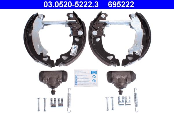 ATE 03.0520-5222.3 - Brake Shoe Set motal.fi