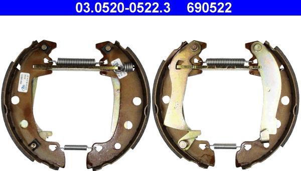 ATE 03.0520-0522.3 - Brake Shoe Set motal.fi