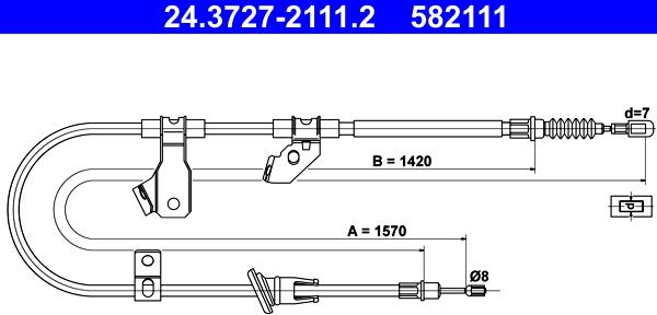 ATE 24.3727-2111.2 - Cable, parking brake motal.fi