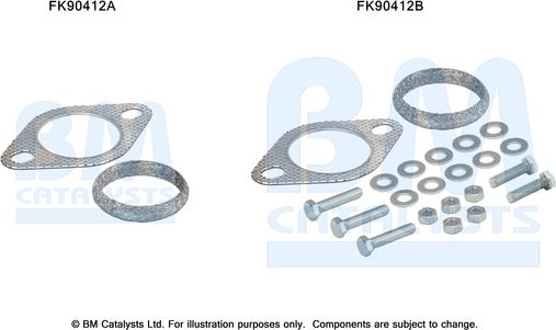 BM Catalysts FK90412 - Mounting Kit, catalytic converter motal.fi