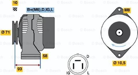 BOSCH 0 986 045 081 - Alternator motal.fi