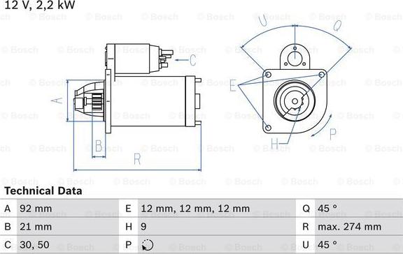 BOSCH 0 986 016 210 - Starter motal.fi