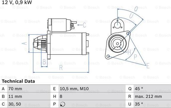 BOSCH 0 986 016 730 - Starter motal.fi