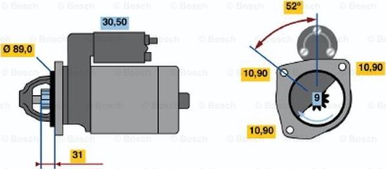 BOSCH 0 986 010 990 - Starter motal.fi