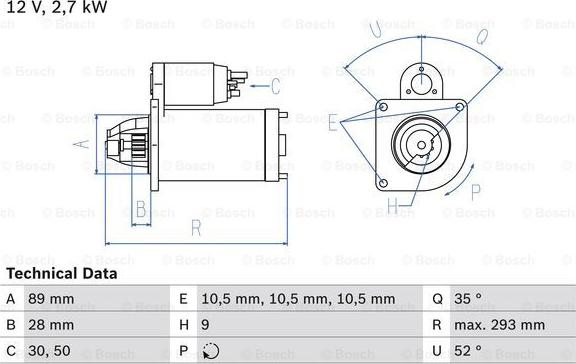 BOSCH 0 986 011 140 - Starter motal.fi