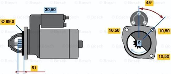 BOSCH 0 986 011 340 - Starter motal.fi