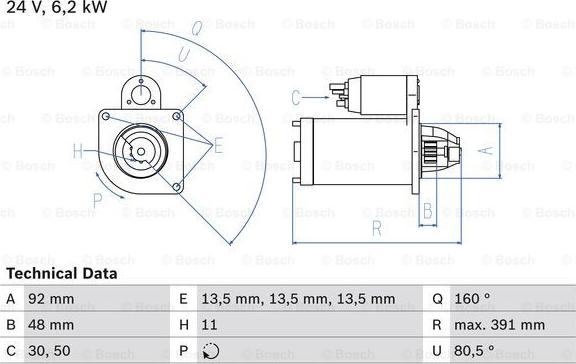 BOSCH 0 986 018 370 - Starter motal.fi