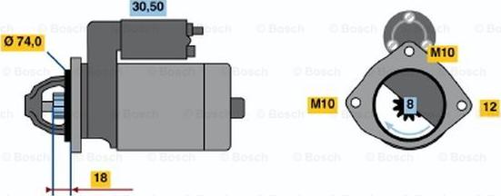 BOSCH 0 986 018 721 - Starter motal.fi