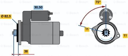 BOSCH 0 986 012 901 - Starter motal.fi