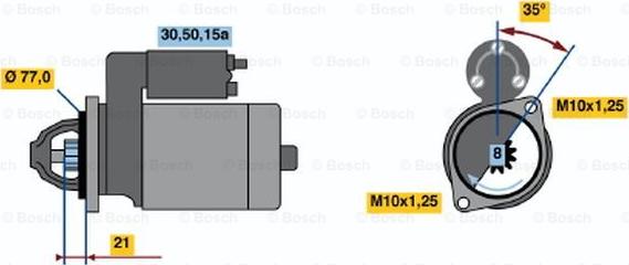 BOSCH 0 986 012 171 - Starter motal.fi