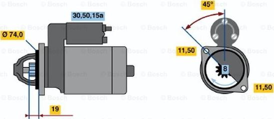 BOSCH 0 986 012 261 - Starter motal.fi