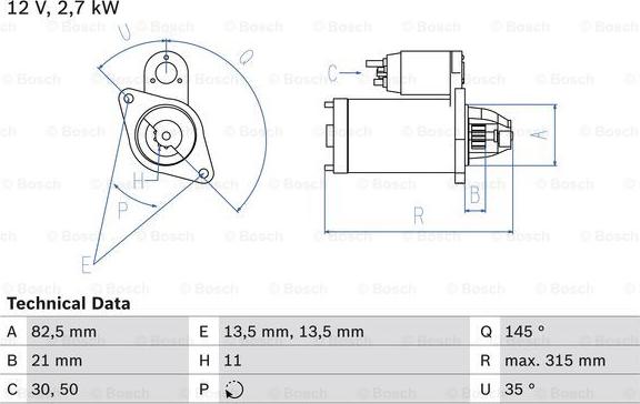 BOSCH 0 986 017 970 - Starter motal.fi