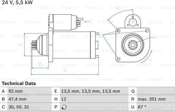 BOSCH 0 986 025 450 - Starter motal.fi