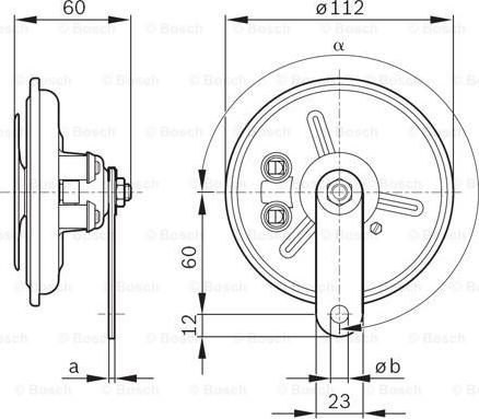 BOSCH 0 986 320 312 - Air Horn motal.fi