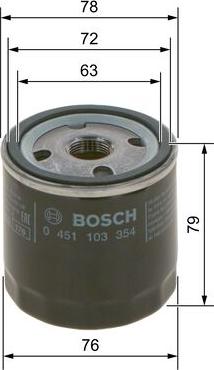 BOSCH 0 451 103 354 - Oil Filter motal.fi