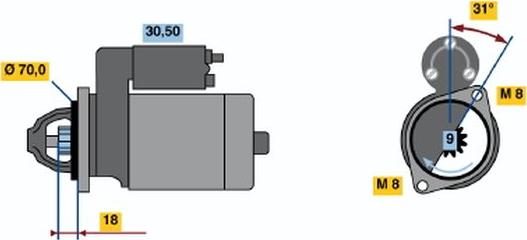 BOSCH 0 001 106 014 - Starter motal.fi